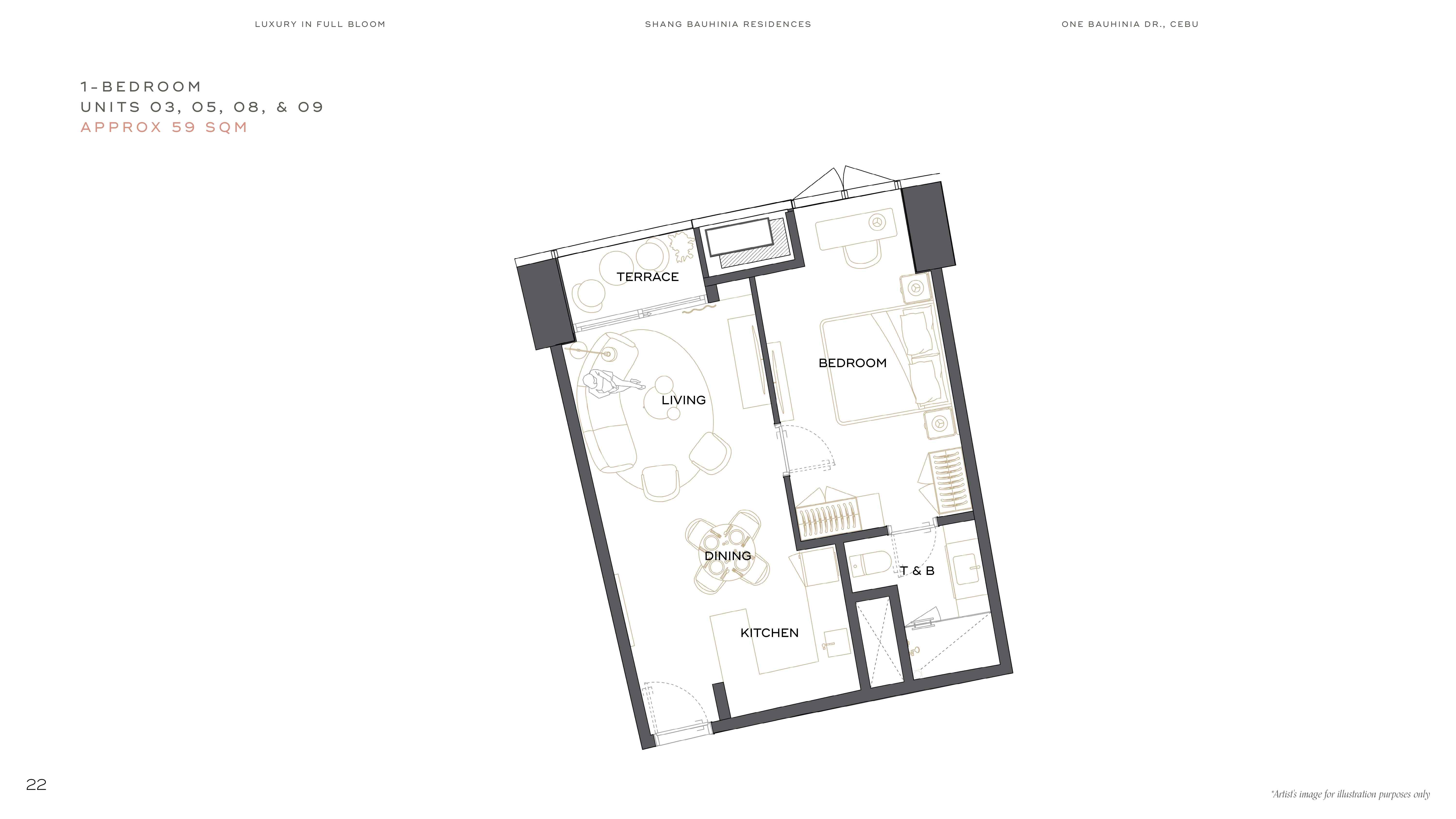 1Bedroom 59 sqm